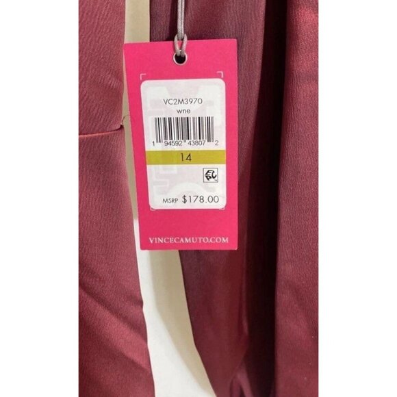 Vince Camuto Women's Satin Shawl-Collar Fit & Flare Dress - Size 14, Party - Picture 5 of 5